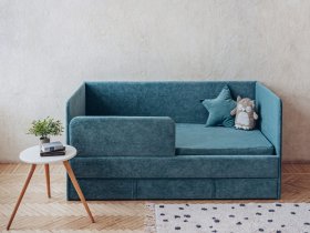 Диван-кровать Happy (бирюзовый) в Лебедином - lebedinyj.mebel-nsk.ru | фото