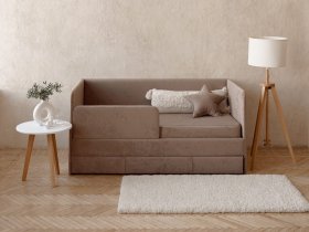 Диван-кровать Happy (капучино) в Лебедином - lebedinyj.mebel-nsk.ru | фото