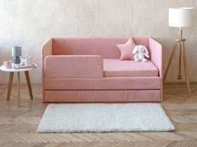 Диван-кровать Happy (коралловый) в Лебедином - lebedinyj.mebel-nsk.ru | фото