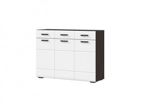Комод 1200 КМ-01 Либерти (венге/белый глянец) в Лебедином - lebedinyj.mebel-nsk.ru | фото