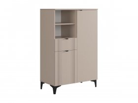 Комод 2 Рич (кашемир/фрапучино матовый/черный) в Лебедином - lebedinyj.mebel-nsk.ru | фото