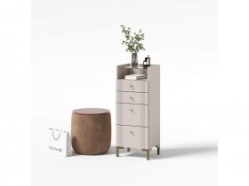 Комод 4 ящика КМ2 Одетта (дуб эндгрей/меланж) в Лебедином - lebedinyj.mebel-nsk.ru | фото