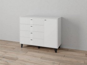 Комод «Катрин-13» (белый/белый снег) в Лебедином - lebedinyj.mebel-nsk.ru | фото