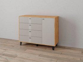 Комод «Катрин-13» (дуб крафт золотой/сантьяго софт) в Лебедином - lebedinyj.mebel-nsk.ru | фото