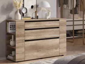 Комод КМ-06 Энигма (венге/дуб каньон) в Лебедином - lebedinyj.mebel-nsk.ru | фото