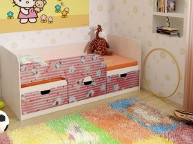 Кровать детская с ящиками 1,86 Минима Hello Kitty в Лебедином - lebedinyj.mebel-nsk.ru | фото