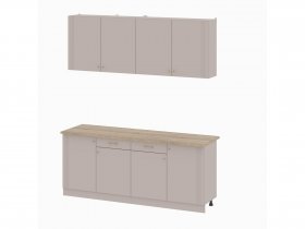 Кухонный гарнитур 2,0м Одетта (меланж/дуб сонома) в Лебедином - lebedinyj.mebel-nsk.ru | фото