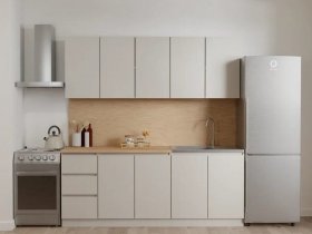 Кухонный гарнитур Мори 2,0 м (сатин) в Лебедином - lebedinyj.mebel-nsk.ru | фото