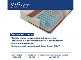 Матрас Silver (Сильвер) в Лебедином - lebedinyj.mebel-nsk.ru | фото