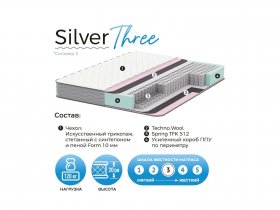 Матрас Silver Three в Лебедином - lebedinyj.mebel-nsk.ru | фото