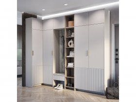 Модульная прихожая Пандора (кашемир/MF03) в Лебедином - lebedinyj.mebel-nsk.ru | фото