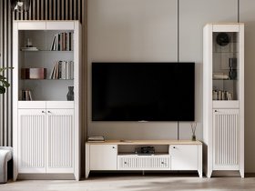 Модульная стенка Валенсия в Лебедином - lebedinyj.mebel-nsk.ru | фото