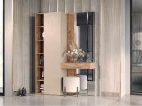 Прихожая Ева (кашемир/дуб вотан) в Лебедином - lebedinyj.mebel-nsk.ru | фото
