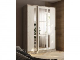 Шкаф-купе 1,6м «Стиль-2» (дуб крафт серый/дуб крафт белый) в Лебедином - lebedinyj.mebel-nsk.ru | фото