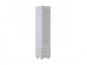 Шкаф однодверный Милана (белое дерево/сакура) в Лебедином - lebedinyj.mebel-nsk.ru | фото