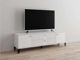 Тумба под ТВ Парус-10 (белый/белый снег) в Лебедином - lebedinyj.mebel-nsk.ru | фото