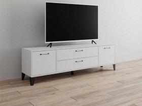 Тумба под ТВ Парус-13 (белый) в Лебедином - lebedinyj.mebel-nsk.ru | фото